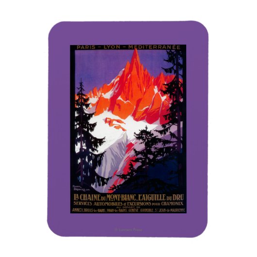 La Chaine De Mont-Blanc  posterEuropa Magneet (Verticaal)