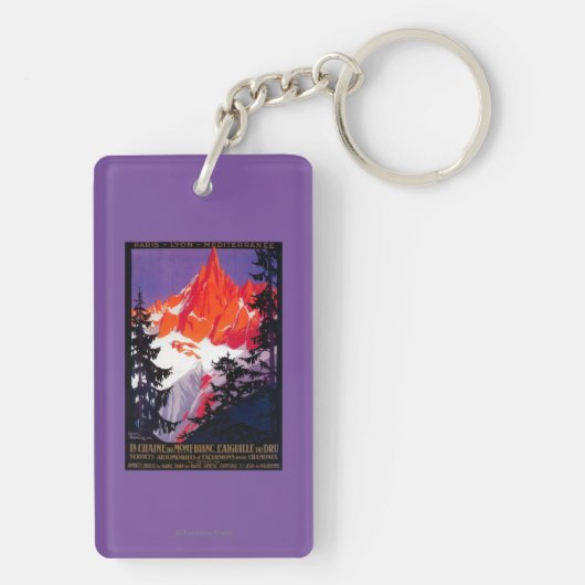 La Chaine De Mont-Blanc posterEuropa Sleutelhanger (achterkant)