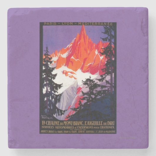 La Chaine De Mont-Blanc  posterEuropa Stenen Onderzetter (Voorkant)