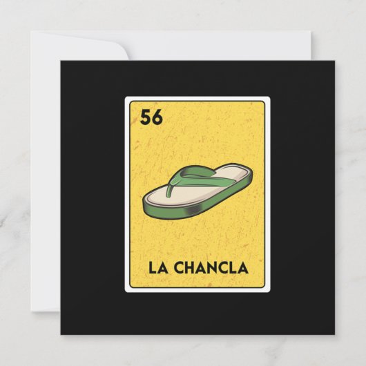 La Chancla Mexican Lottery Bingo Game Card Player Kaart (Voorkant)