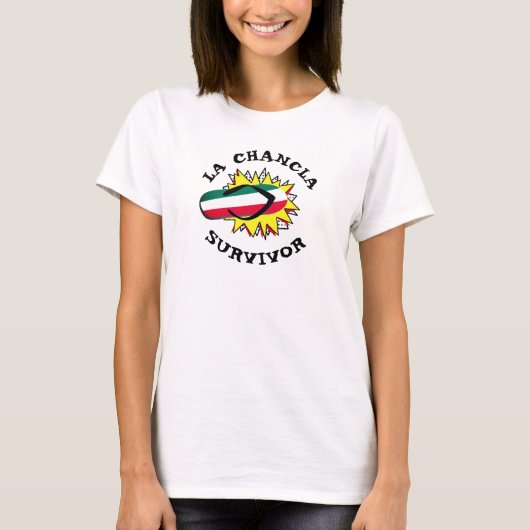"La Chancla" Survivor grappig T-shirt (Voorkant)