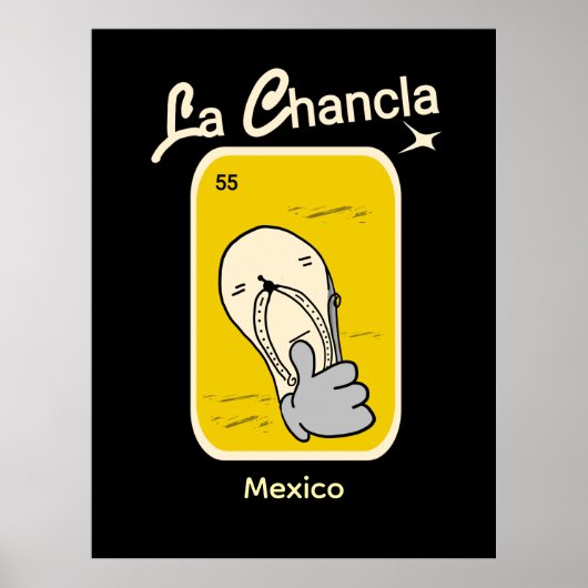 la Chancla yellow  Poster (Voorkant)