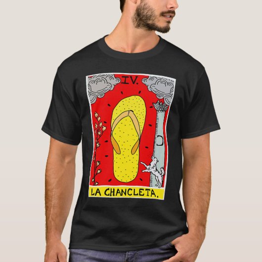 La Chancleta The Flip Flop Tarot Card  Latina Lati T-shirt (Voorkant)