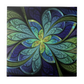 La Chanteuse IV Abstract Glas in lood Pattern Tegeltje (Voorkant)