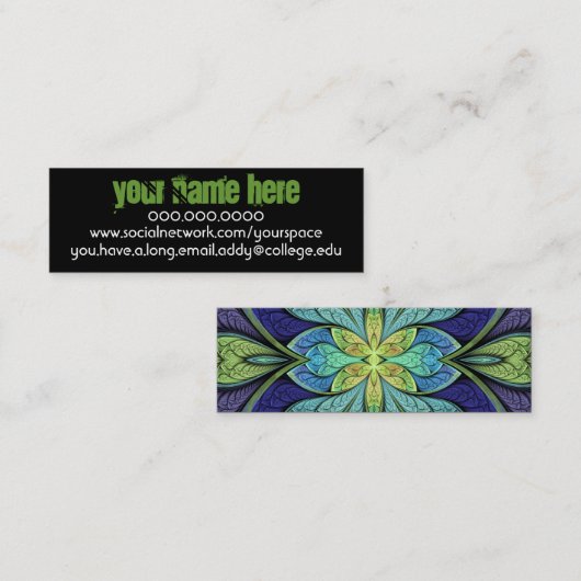 La Chanteuse IV Persoonlijke Contact Kaart Contactkaartje (Voorkant / Achterkant)