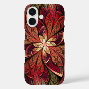 La Chanteuse Rouge Rood Abstract Patroon iPhone 16 Hoesje
