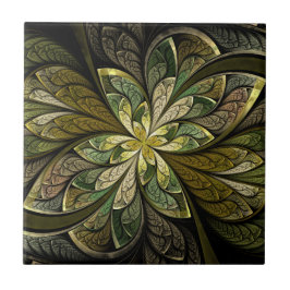 La Chanteuse Vert Ceramic Tile Tegeltje