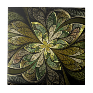 La Chanteuse Vert Ceramic Tile Tegeltje