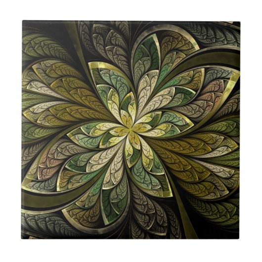 La Chanteuse Vert Ceramic Tile Tegeltje (Voorkant)