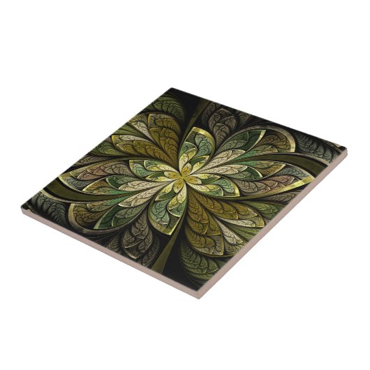 La Chanteuse Vert Ceramic Tile Tegeltje (Zijkant)