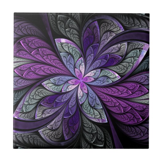 La Chanteuse Violett Ceramic Tile Tegeltje (Voorkant)