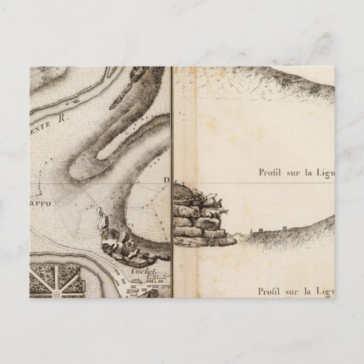 La Charente Atlas Map Briefkaart (Voorkant)