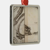 La Charente Atlas Map Metalen Ornament (Rechts)