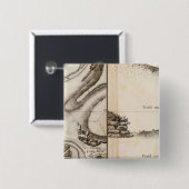 La Charente Atlas Map Vierkante Button 5,1 Cm (Voorkant /achterkant)