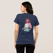 "LA CHICA BRAVA/RED"- FEL LATINA ACHTERKANT Tri-Blend SHIRT (Achterkant volledig)