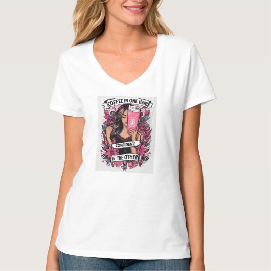 La chica del café t-shirt (Voorkant)