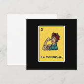 La Chingona Mexican Lottery Bingo Game Card Player Kaart (Voorkant / Achterkant)
