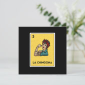 La Chingona Mexican Lottery Bingo Game Card Player Kaart (Staand voorkant)