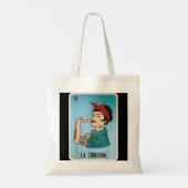 La Chingona Mexican Slang Chicano Bingo Kaarten Tote Bag (Achterkant)