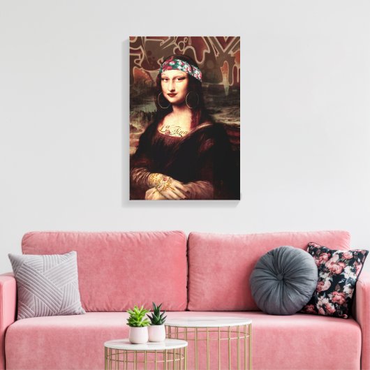 La Chola Mona Lisa Mexicaans Canvas Afdruk (Insitu (Woonkamer))