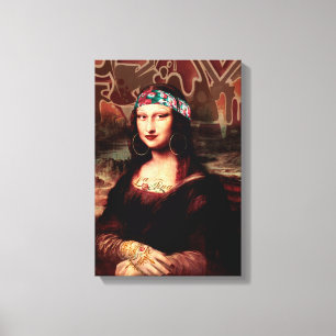La Chola Mona Lisa Mexicaans Canvas Afdruk