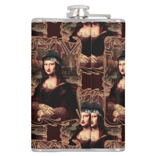 La Chola Mona Lisa Mexicaans Heupfles (Achterkant)