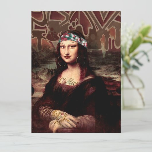 La Chola Mona Lisa Mexicaans Kaart (Staand voorkant)