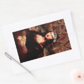 La Chola Mona Lisa Mexicaans Rechthoekige Sticker (Envelop)