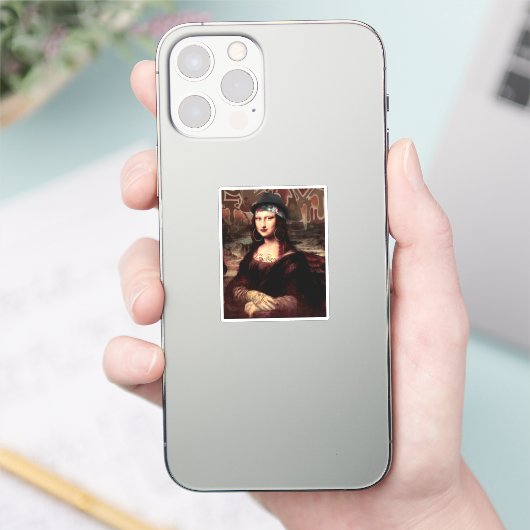 La Chola Mona Lisa Mexicaans Sticker (Telefoon)
