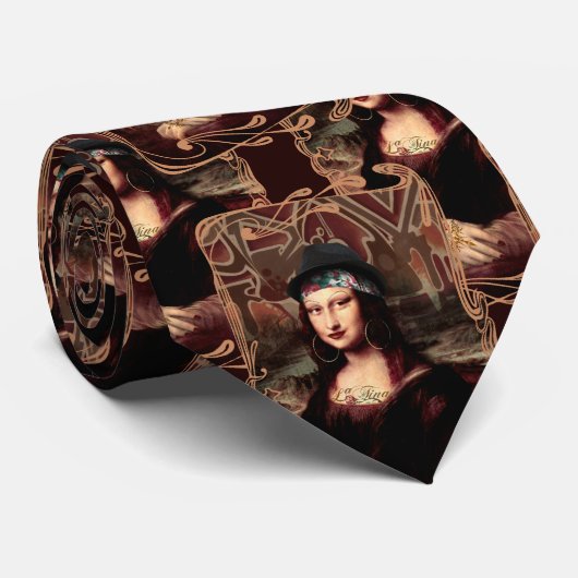 La Chola Mona Lisa Mexicaans Stropdas (Opgerold)