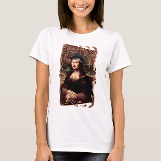 La Chola Mona Lisa Mexicaans T-shirt (Voorkant)