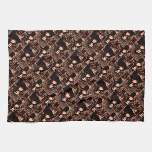 La Chola Mona Lisa Mexicaans Theedoek (Horizontaal)