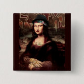 La Chola Mona Lisa Mexicaans Vierkante Button 5,1 Cm (Voorkant)
