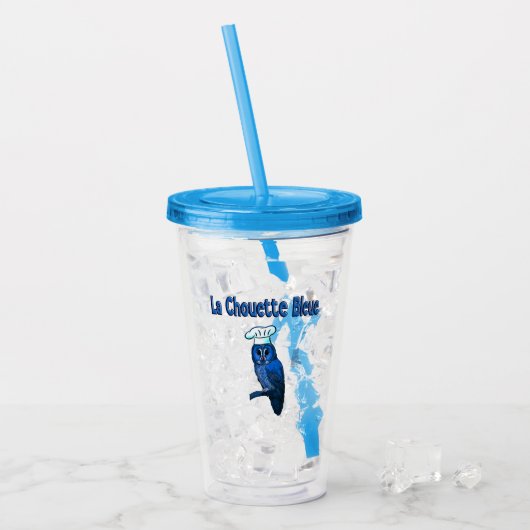 La Chouette Bleue Cafe Acryl Drinkbeker (Voorkant ijs)