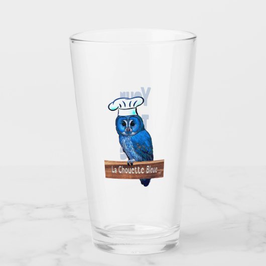 La Chouette Bleue Cafe Glas (Voorkant)