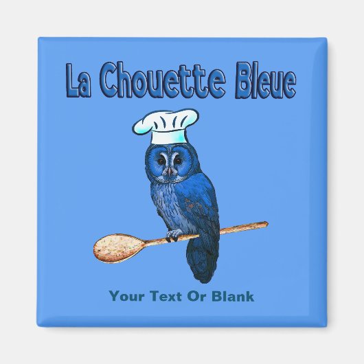 La Chouette Bleue Cafe Magneet (Voorkant)