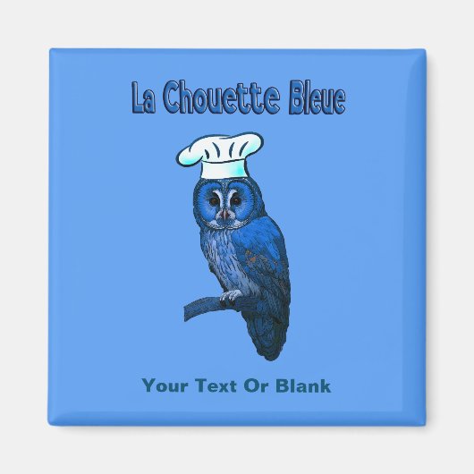 La Chouette Bleue Cafe Magneet (Voorkant)