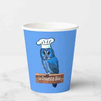 La Chouette Bleue Cafe Papieren Bekers