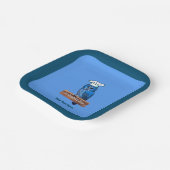 La Chouette Bleue Cafe Papieren Bordje (Gebogen)