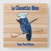 La Chouette Bleue Cafe Vierkante Klok (Voorkant)