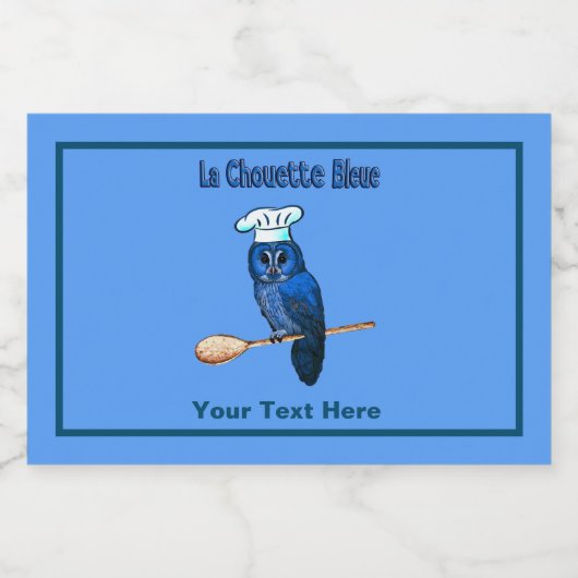La Chouette Bleue Cafe Voedselcontainer Etiket (Enkel label)