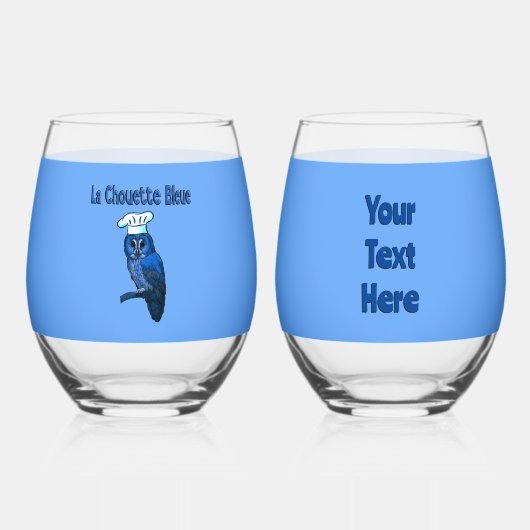 La Chouette Bleue Cafe Wijnglas Zonder Voet (Voorkant)