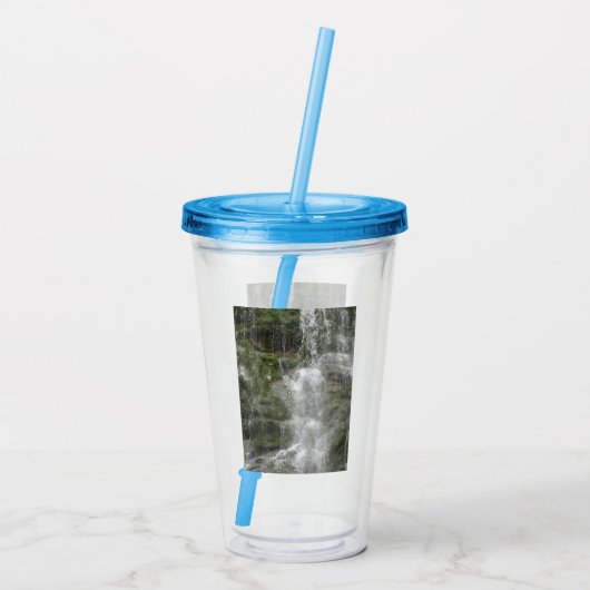 La Chute Waterfall in Forillon National Park Acryl Drinkbeker (Achterkant)