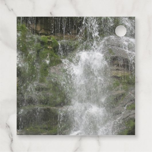 La Chute Waterfall in Forillon National Park Bedankjes Labels (Achterkant)