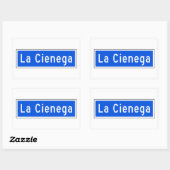 La Cienega Boulevard, Los Angeles, CA Street Sign Rechthoekige Sticker (Vel)