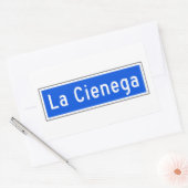 La Cienega Boulevard, Los Angeles, CA Street Sign Rechthoekige Sticker (Envelop)