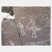 La Cieneguilla Petroglyph Site Santa Fe Fleece Deken (Voorkant (Horizontaal))
