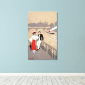 La Cite Art Deco Scene Canvas Afdruk (Insitu (Houten vloer))