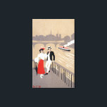 La Cite Art Deco Scene Canvas Afdruk<br><div class="desc">La Cite Art Deco Scene of Couple Watching Ribreedat - Parijs,  Frankrijk werd in 1912 opgericht. Dit afbeelding toont beelden uit Parijs,  Frankrijk.</div>