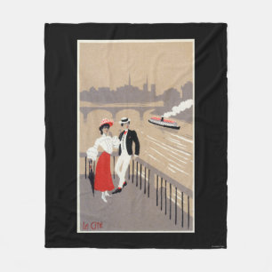 La Cite Art Deco Scene Fleece Deken